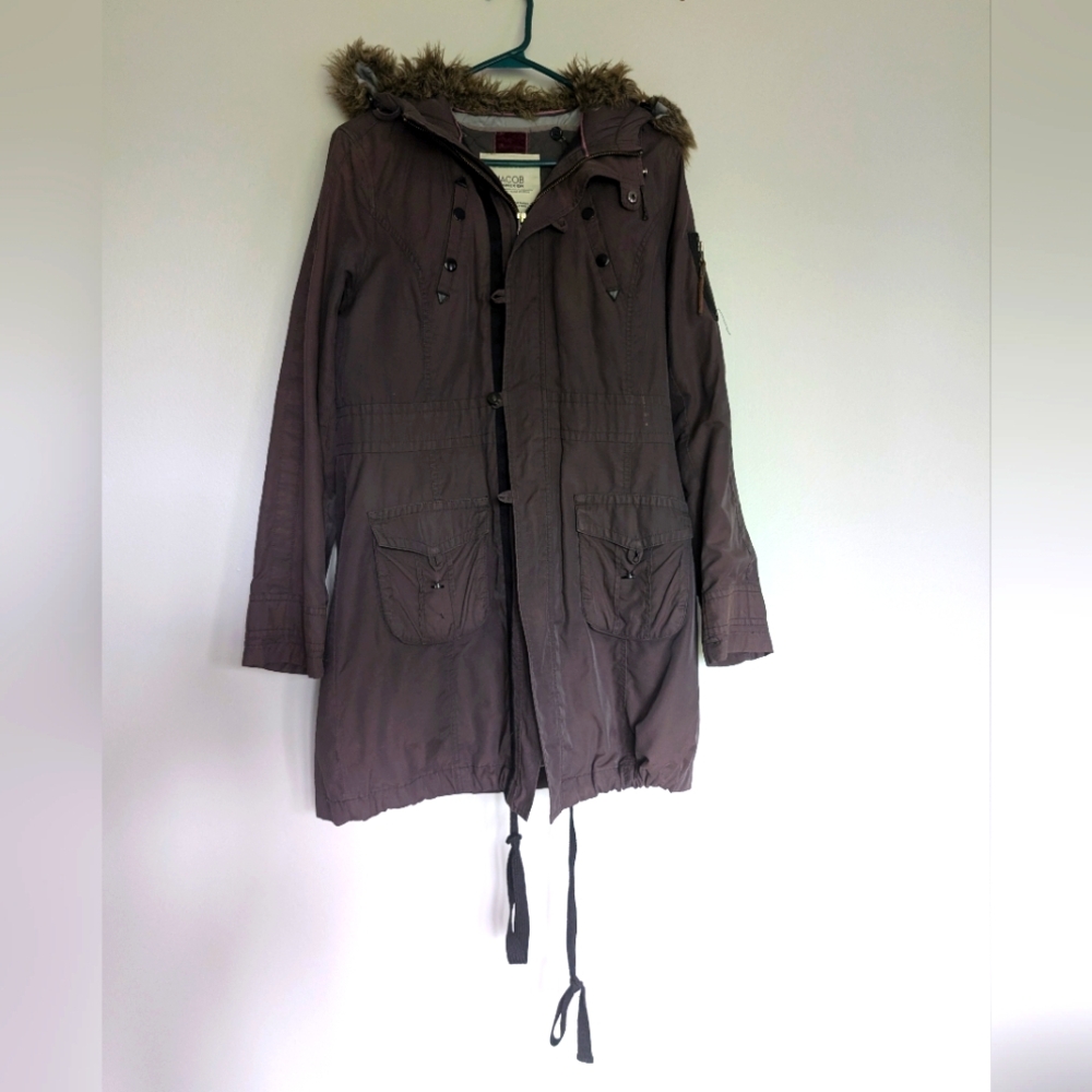Jacob Connexion Cargo Jacket with faux fur hood size medium